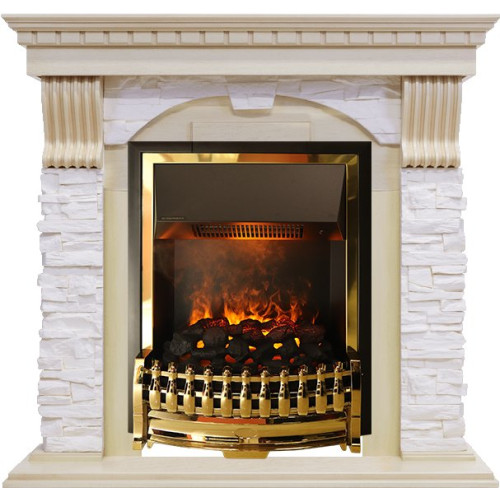 Dimplex Dublin - Слоновая кость с патиной / Сланец крем с очагом Atherton