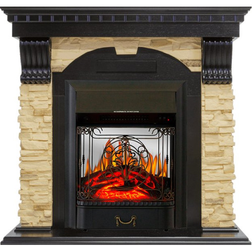 Royal Flame Dublin - Венге / Сланец с очагом Majestic FX M Black