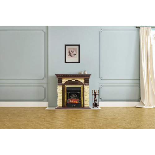 Royal Flame Dublin (Разборный) - Орех каньон / Сланец  с очагом Aspen Black