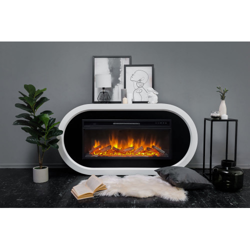 Royal Flame Ellips - Белый с черным с очагом Vision 60 LED