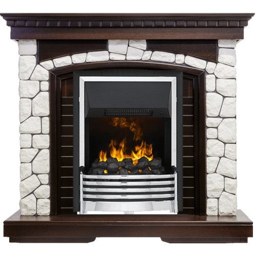 Dimplex Glasgow - Темный дуб / Белый с очагом Flagstaff