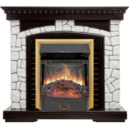 Royal Flame Glasgow - Венге / Белый с очагом Majestic FX Brass