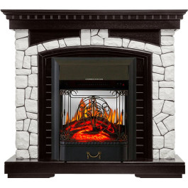Royal Flame Glasgow - Венге / Белый с очагом Majestic FX M Black