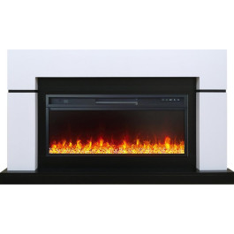 Royal Flame Lindos - Белый с черным (Ширина 1470мм) с очагом Vision 42 LED