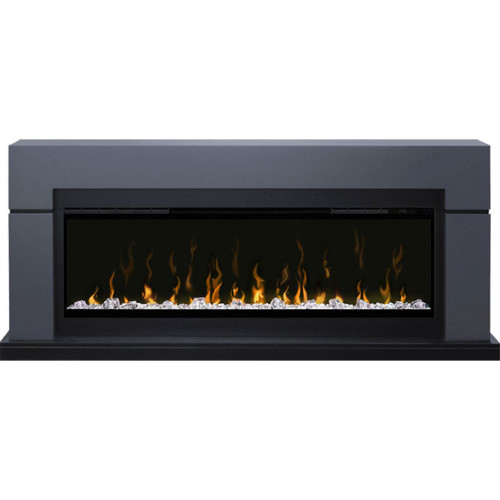 Dimplex Lindos (линейный) - Серый графит с очагом Ignite XLF50