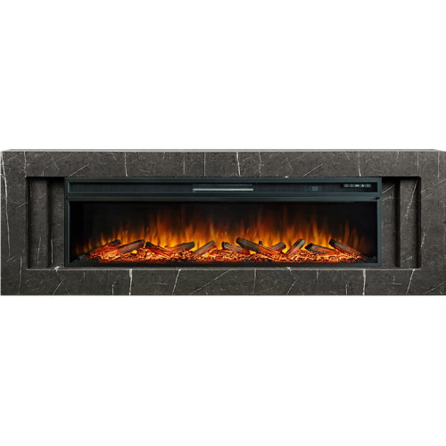 Royal Flame Line 60 SFT Stone Touch - Серый мрамор с очагом Vision 60 LOG LED