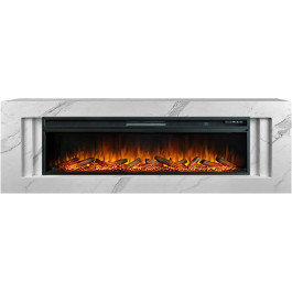 Royal Flame Line 60 SFT White Marble (Разборный) - Белый мрамор с очагом Vision 60 LOG LED