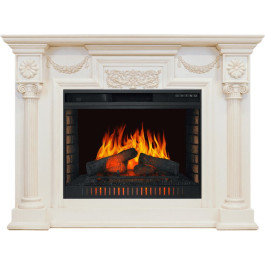 Royal Flame London - Слоновая кость с патиной с очагом Dioramic 28 LED FX