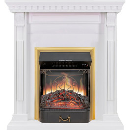 Royal Flame Orlean - Белый с очагом Majestic FX Brass