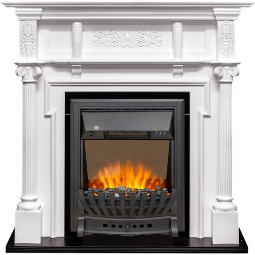 Royal Flame Oxford - Белый с очагом Aspen Black