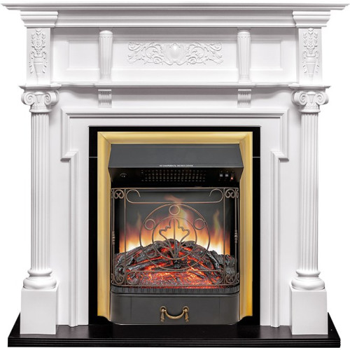 Royal Flame Oxford - Белый с очагом Majestic FX Brass