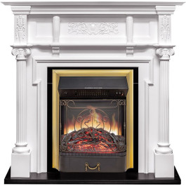 Royal Flame Oxford - Белый с очагом Majestic FX M Brass