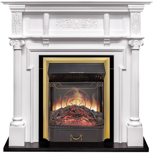 Royal Flame Oxford - Белый с очагом Majestic FX M Brass