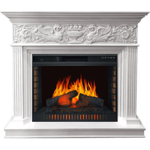 Royal Flame Palace - Белый с серебром с очагом Vision 30 EF LED FX