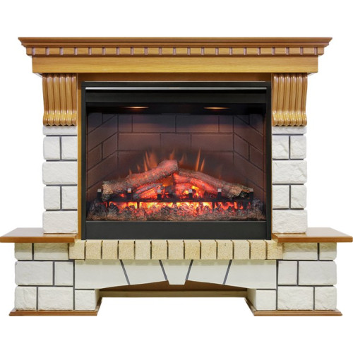 Dimplex Pierre Luxe - Дуб / Белый с очагом Symphony 26 DF2608-INT Dimplex Pierre Luxe - Дуб / Белый с очагом Symphony 26 DF2608-INT