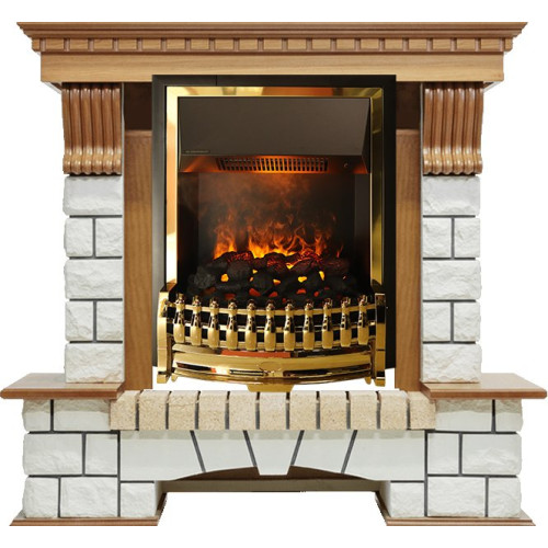 Dimplex Pierre Luxe - Дуб / Белый (Высота 1020мм) с очагом Atherton