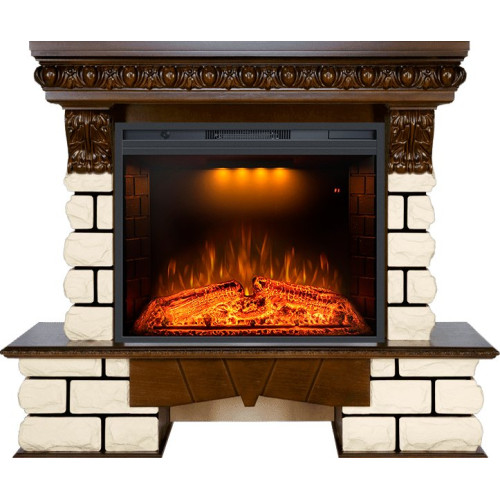 Royal Flame Pierre Luxe LORD - Темный дуб / Белый с очагом Emerald 28