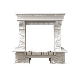 Royal Flame Pierre Luxe Белый / Сланец белый с очагом Dioramic 25 LED FX