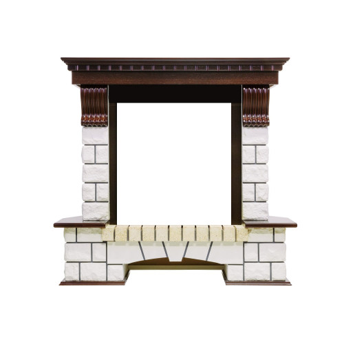 Dimplex Pierre Luxe угловой - Темный дуб / Белый (Высота 1020мм) с очагом Flagstaff