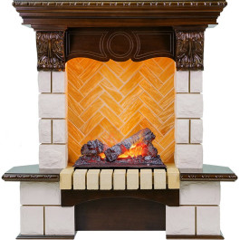 Dimplex Pierre Luxe угловой - Темный дуб / Шампань (Высота 975мм) с очагом Cassette 400 NH