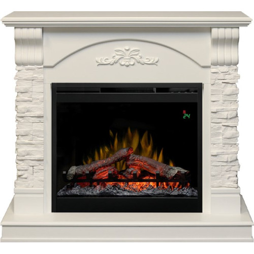 Dimplex Prague - Белый /Сланец белый с очагом Symphony 26 DF2624L-INT