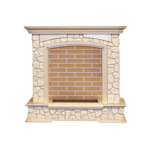 Dimplex Preston - Слоновая кость с патиной / Кирпич с очагом Cassette 400 NH