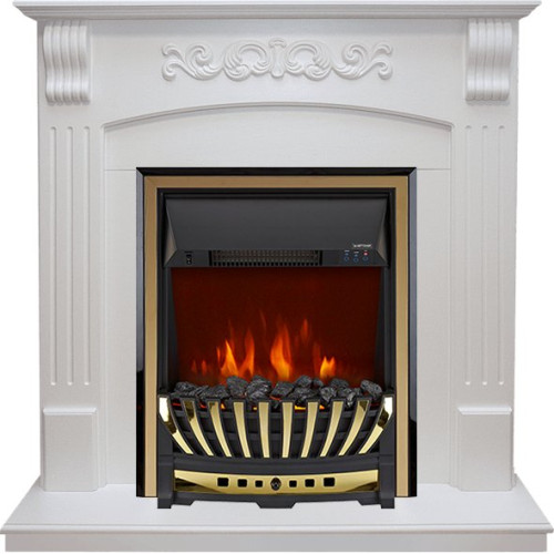 Royal Flame Sorrento - Белый дуб с очагом Aspen Gold