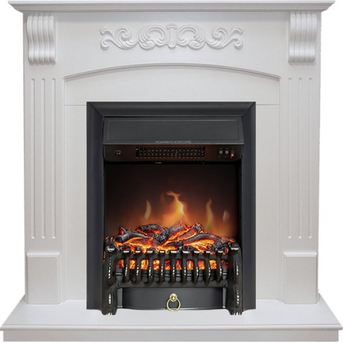 Royal Flame Sorrento - Белый дуб с очагом Fobos FX Black