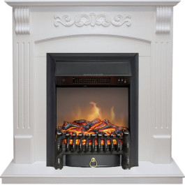 Royal Flame Sorrento - Белый дуб с очагом Fobos FX M Black