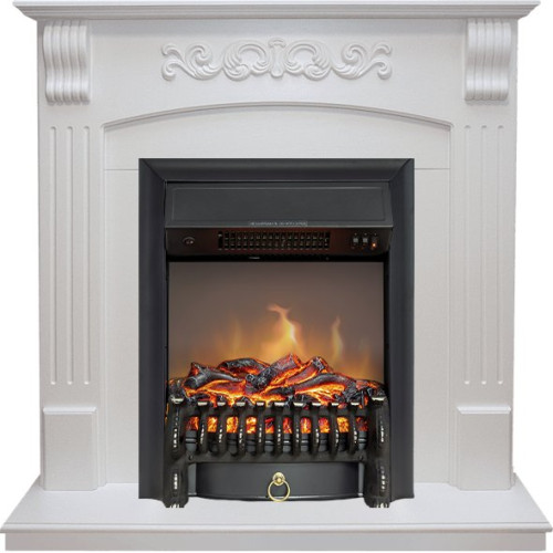 Royal Flame Sorrento - Белый дуб с очагом Fobos FX M Black