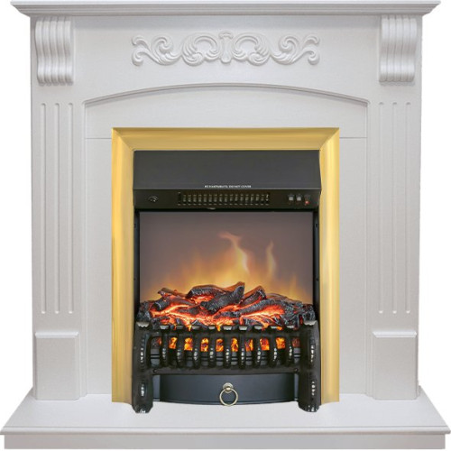 Royal Flame Sorrento - Белый дуб с очагом Fobos FX M Brass