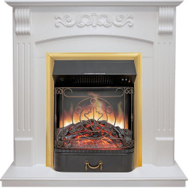 Royal Flame Sorrento - Белый дуб с очагом Majestic FX Brass