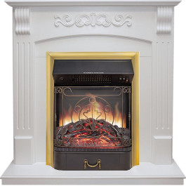 Royal Flame Sorrento - Белый дуб с очагом Majestic FX M Brass