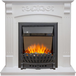 Royal Flame Sorrento угловой - Белый дуб с очагом Aspen Black