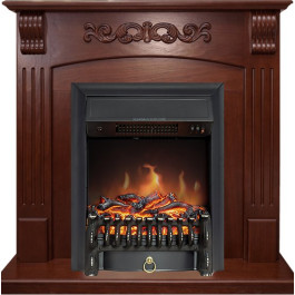 Royal Flame Sorrento угловой - Орех с очагом Fobos FX Black