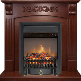 Royal Flame Sorrento угловой - Орех с очагом Fobos FX M Black