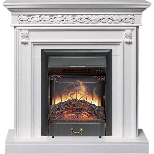 Royal Flame Valletta - Белый (Ширина 1040 мм) с очагом Majestic FX Black