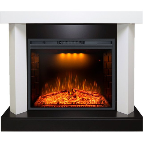 Royal Flame Vancouver - Фактурный белый с очагом Emerald 28