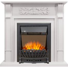 Royal Flame Venice - Фактурный белый с очагом Aspen Black