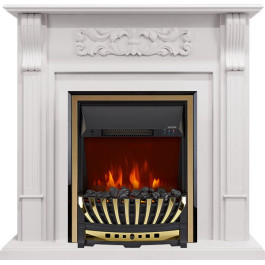 Royal Flame Venice - Фактурный белый с очагом Aspen Gold