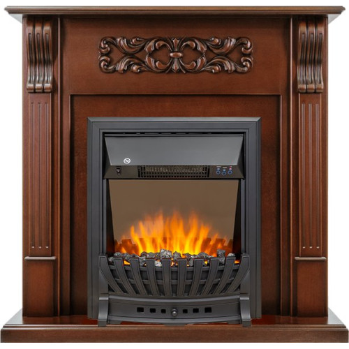 Royal Flame Venice - Махагон коричневый антик с очагом Aspen Black