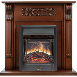 Royal Flame Venice - Махагон коричневый антик с очагом Majestic FX Black