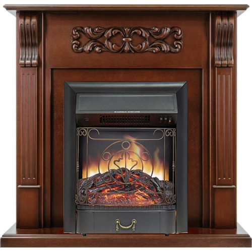 Royal Flame Venice - Махагон коричневый антик с очагом Majestic FX Black