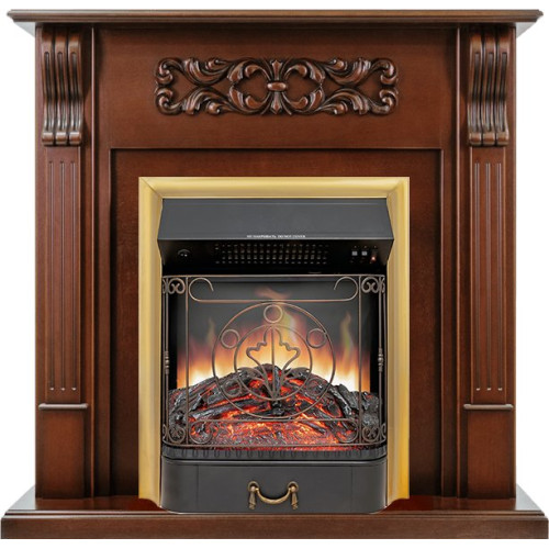 Royal Flame Venice - Махагон коричневый антик с очагом Majestic FX Brass