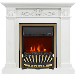 Royal Flame Verona - Белый дуб с очагом Aspen Gold