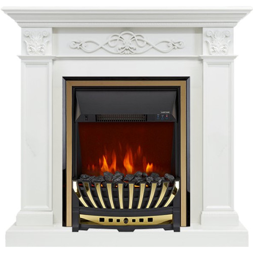 Royal Flame Verona - Белый дуб с очагом Aspen Gold