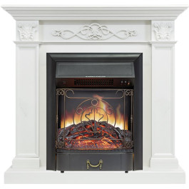 Royal Flame Verona - Белый дуб с очагом Majestic FX Black