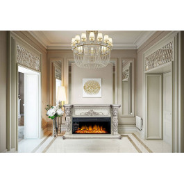 Royal Flame Windsor 42 - Слоновая кость с темной патиной с очагом Vision 42 LOG LED