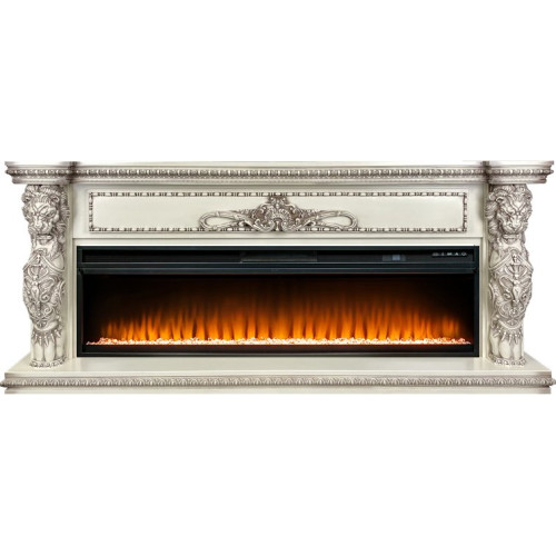 Royal Flame Windsor 60 - Слоновая кость с темной патиной с очагом Vision 60 LED