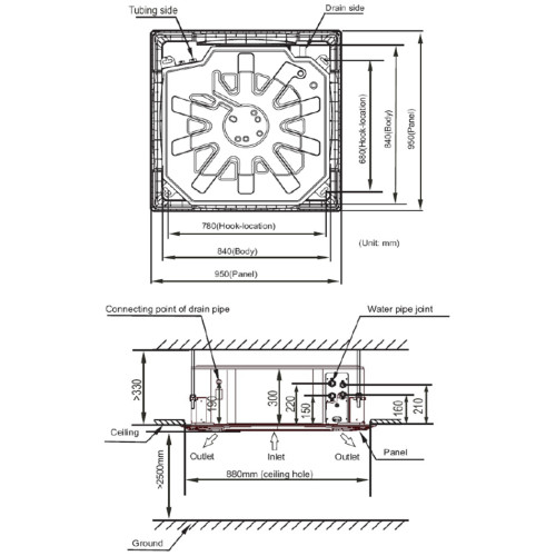 General Climate GCKA-950Fi кассетный фанкойл